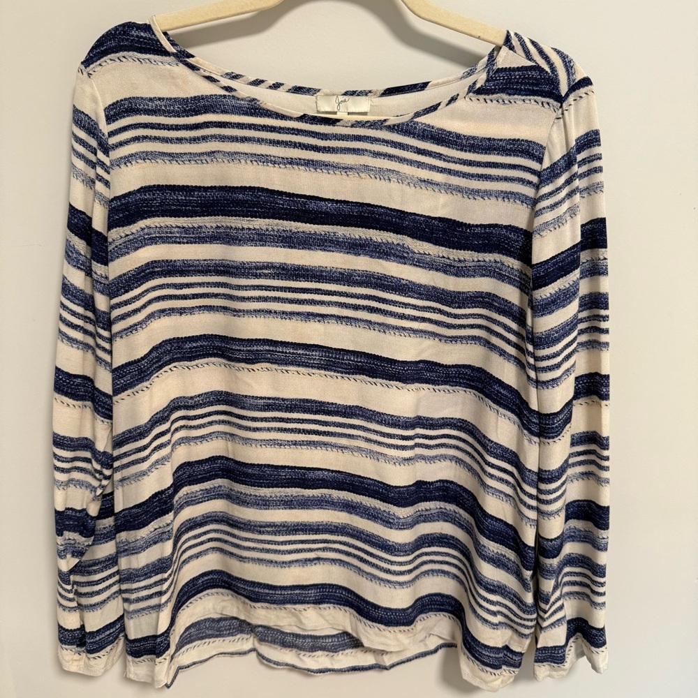 Joie Striped Long Sleeve Blouse